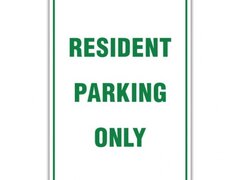 RESIDENT PARKING ONLY SIGN